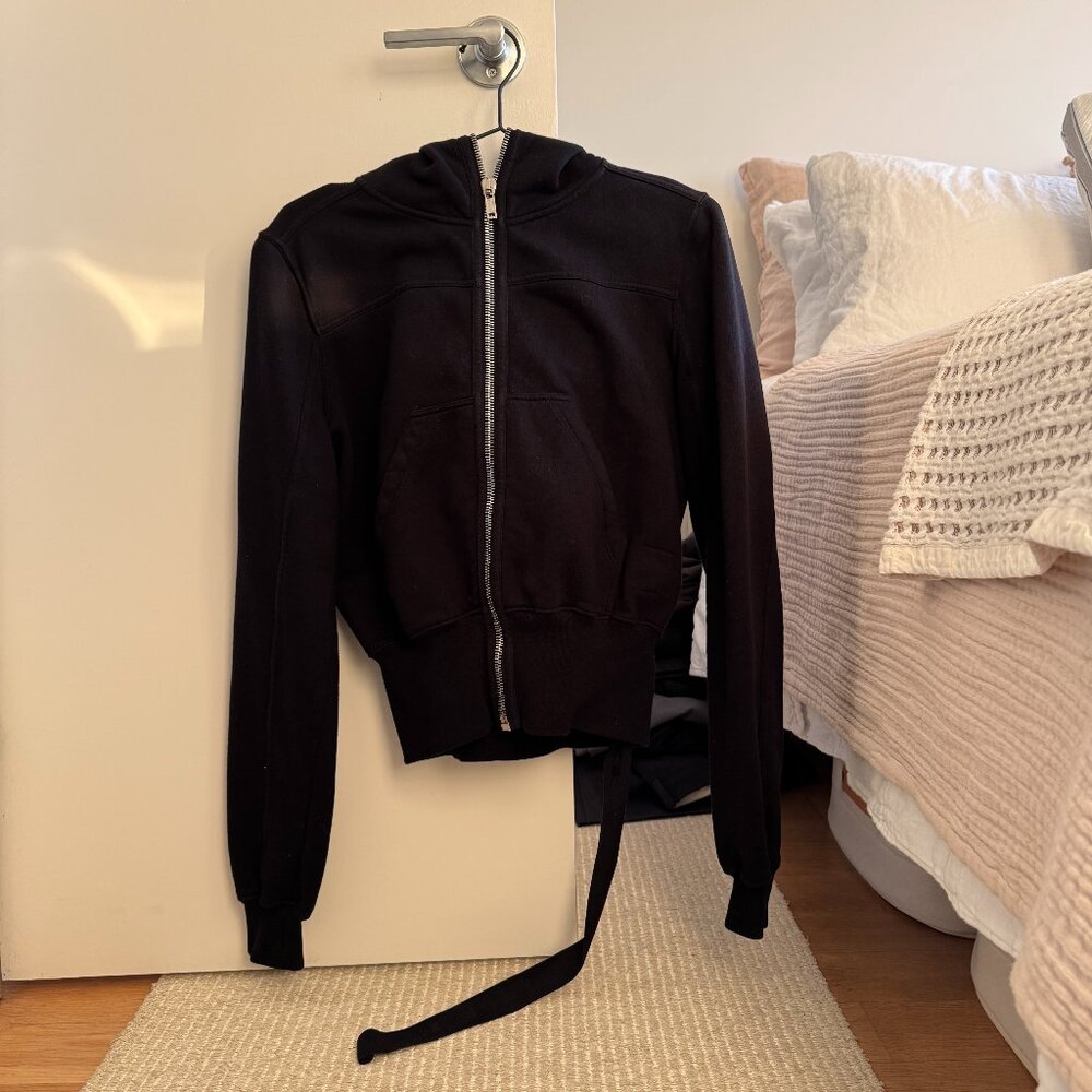 rick owens zip-up hoodie